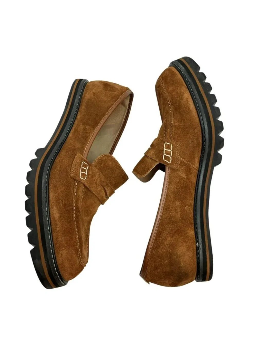 Bernardo Selma Suede Slip On Penny Loafers Womens 10M Cognac Brown - Picture 11 of 16